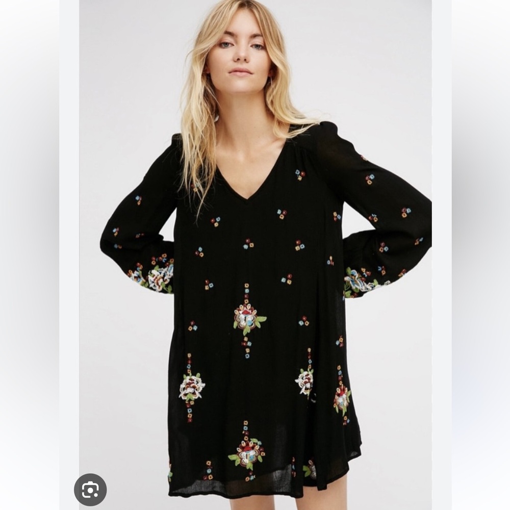 Free People Oxford Embroidered Swing Dress